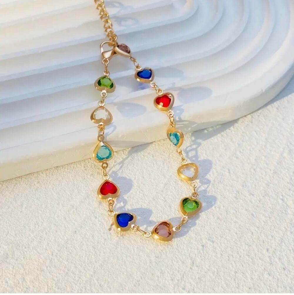 Chain bracelet heart
